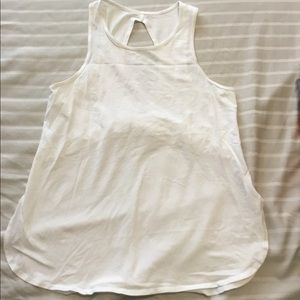 Lululemon cross back flowy tank, white, size 4